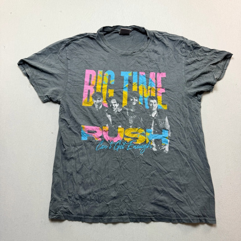 Port & Company Big Time Rush T-Shirt Men Large Gray Excellent Can't Get Enough